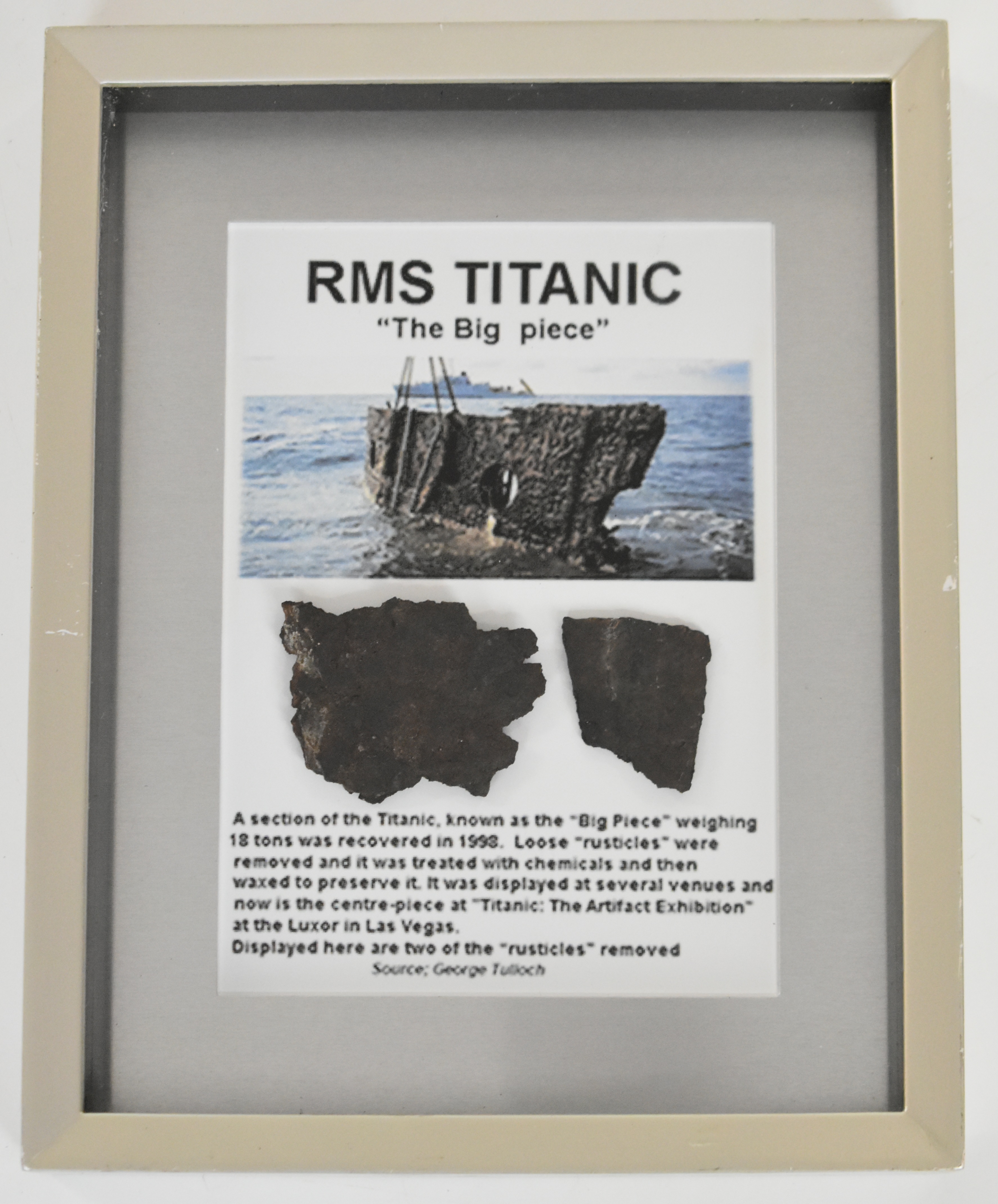[RMS Titanic] a pair of 'rusticles' removed from 'The Big Piece', ie ...