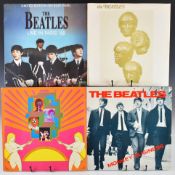 Eight Beatles bootleg LPs including five on coloured vinyl. Let It Be (PSCO 7096) coloured marbled