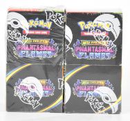 Pokémon TCG - Two Mega Evolution 'Phantasmal Flames' half booster boxes, each containing eighteen