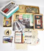 Railwayana and travel ephemera to include three GWR wooden jigsaw puzzles, hand painted A Team