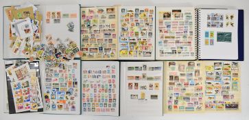 World stamp collection in nine stockbooks, one album and loose. Countries include Germany,