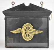 Racior Motor Oils vintage car or motorcycle garage forecourt illuminated advertising sign with