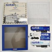 Corgi Maersk Norfolkline 1:50 scale three piece diecast model set comprising DAF XF Super Space Cab,