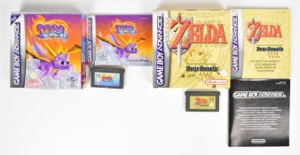 Two Game Boy Advance retro computer games comprising The Legend of Zelda: A Link To the Past and