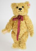 Steiff limited edition Hamleys Teddy bear with golden mohair, stitched features, articulated
