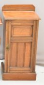 19thC mahogany pot or bedside cupboard, W40 x D33 x H87cm