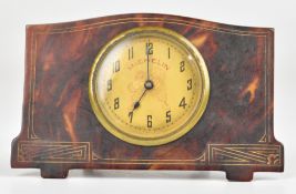 Michelin Tyres advertising desk clock with Bibendum and named Michelin to the dial, in a faux