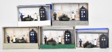 Five Dinky Toys Police Set No. 42, each containing Motorcycle Police Patrol, White Point Duty