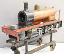 Part built 7¼ inch gauge 2-4-0 live steam locomotive to include rolling chassis, having twin outside