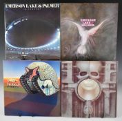 Eleven Emerson Lake and Palmer / The Nice LPs comprising Taurus, Brain Salad Surgery with tri-fold