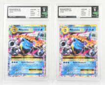 Pokémon TCG - Two M Blastoise ex cards, 2016, XY Evolutions, 22/108, both graded 9 by Tree Frog