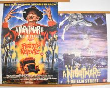 Two A Nightmare on Elm Street video store promotional posters, previously folded now rolled, largest