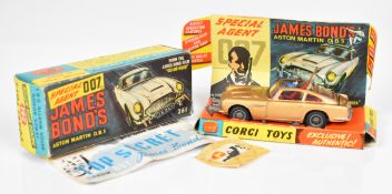 Corgi Toys diecast model James Bond 007 Aston Martin DB5, 261, in original box.