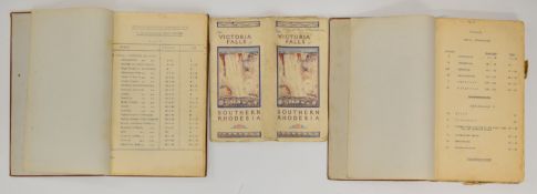 [Africa] Two bound typed manuscript volumes, charts and handwritten additions and corrections titled