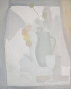 Margaret Firth (1897-1991) attributed watercolour on board still life of a jug, glass and flowers,