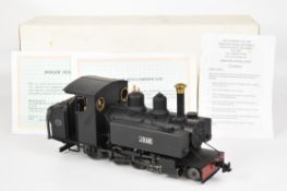 Accucraft 45mm or G gauge live steam War Department Baldwin 4-6-0 tank locomotive, the gas fired