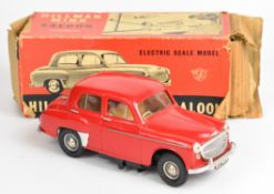 Victory Industries 1:18 scale Hillman Minx Deluxe Saloon battery powered car with red body and