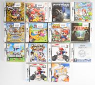 Fourteen Nintendo DS and 3DS games to include Mario Kart, Wario Master of Disguise, Yoshi's