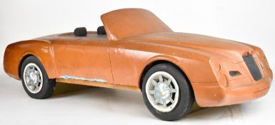 Likely Alvis Centenary convertible clay model concept car with wood and foam structure and clay