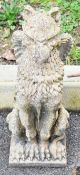 Ornamental stone garden statue of a winged gryphon, H55cm