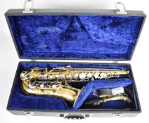 Arta Guban alto saxophone in fitted case, stamped 79 to neck, made in Romania.