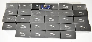 Twenty eight Atlas Editions 'Jaguar Series' diecast model cars, the majority in sealed boxes with
