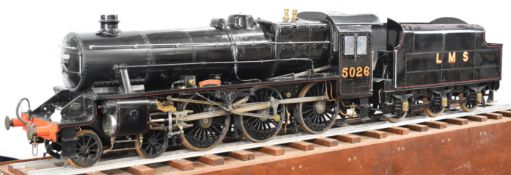 Exhibition standard 7¼ inch gauge LMS Black 5 live steam 4-6-0 tender locomotive Beryl. The silver