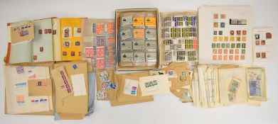 Collection of GB, Commonwealth and world stamps in notebooks, on album pages and loose, on and off