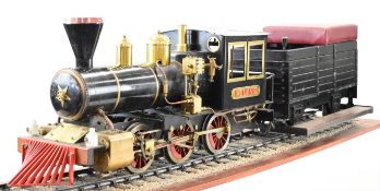 5 inch gauge Americanised Speedy 0-6-0 live steam tender locomotive, the silver soldered copper