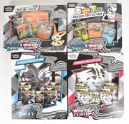 Pokémon TCG - Four Scarlet & Violet Black Bolt and White Flare boxed sets comprising Poster,