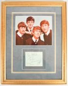 Set of Beatles autographs signed by John Lennon, Paul McCartney, George Harrison and Ringo Starr