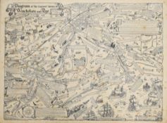 [East Sussex] Diagram of the Ancient Towns of Winchelsea and Rye in the County of Sussex, Designed