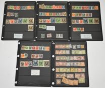 Bavaria stamps on stock pages including 1876 new currency set and 1900 3 and 5 Mk stamps, 1914-20