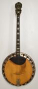 Michael Iucci Style 2 four string Tenor Lute banjo, handmade in New York circa 1920, with inlaid