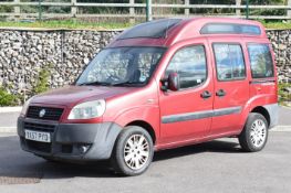 2007 Fiat Doblo 1248cc diesel disability adapted motor car, registration number YX57 PYO, from a