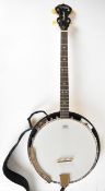 Tanglewood 'Union Series' TB18MT four string banjo with maple resonator/neck, chrome hardware and
