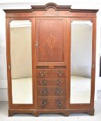 19th or early 20th century mahogany compactum fitted four drawers and single cupboard with shelves