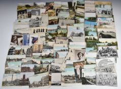 Collection of mainly Edwardian postcards including topographical, sporting, shipping etc including