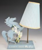 Elizabeth Arden point of sale figural horse advertising lamp, H48cm