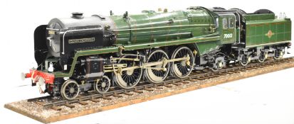 Exhibition standard 5 inch gauge BR Britannia live steam 4-6-2 tender locomotive Oliver Cromwell,