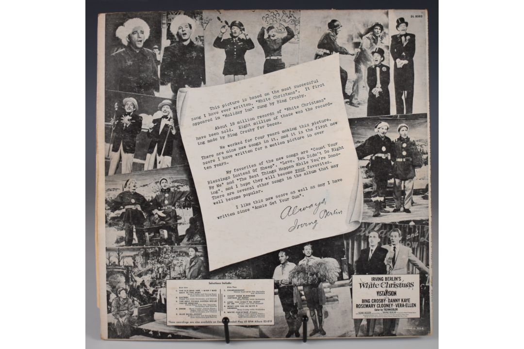 Selections From Irving Berlin's White Christmas (Decca DL 8083) 1957 USA release of the LP. Vinyl - Image 2 of 6