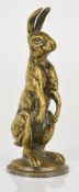 Alvis Hare vintage or prewar car mascot by A E Lejeune, stamped AEL to to the lower rim, height