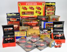 A collection of vintage and modern Ferrari diecast model sport/racing cars by Dinky, Corgi, Onyx,