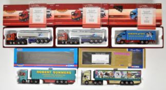 Five Corgi Hauliers of Renown and similar diecast model HGV's comprising Volvo FM Knights of Old