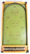 Kay of London tabletop Bagatelle game, 76cm x 39cm.