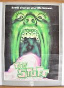 The Stuff (1985) video store promotional poster, previously folded now rolled, 59 x 42cm