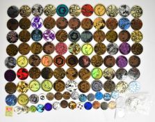 Pokémon TCG - A collection of over one hundred Pokémon coins comprising plastic and metal examples.