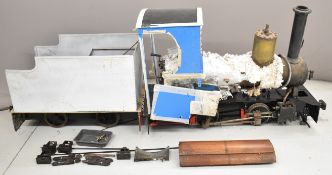 7¼ inch gauge Romulus 0-4-0 narrow gauge live steam tender locomotive, the steel boiler having water