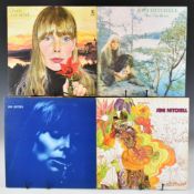 Seven Joni Mitchell LPs comprising Blue, self titled (Canadian pressing), For The Roses, Clouds,