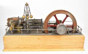 Late 19th or early 20th century single cylinder live steam workshop or similar horizontal stationary
